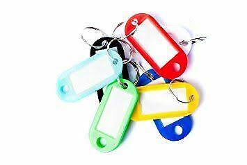 Star Pack Key Ring Tags - Assorted Colours, 8 Pack