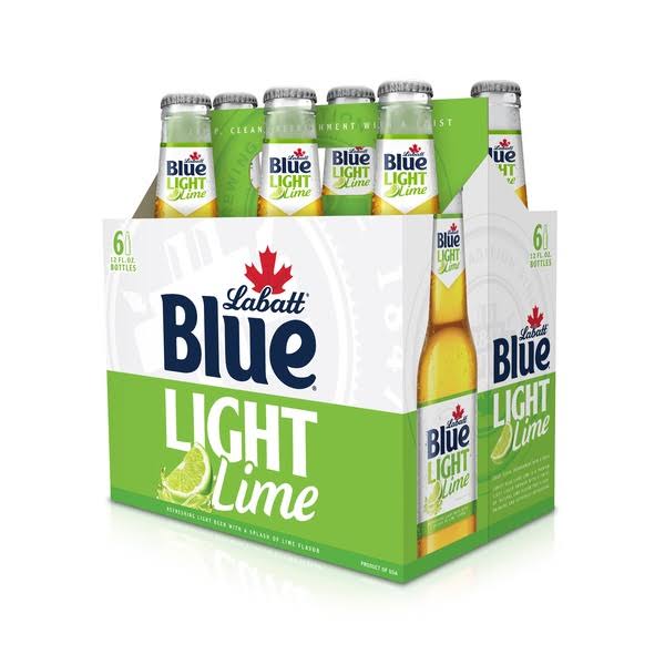 Labatt Blue Light Lime Beer - 12oz, 6 Pack
