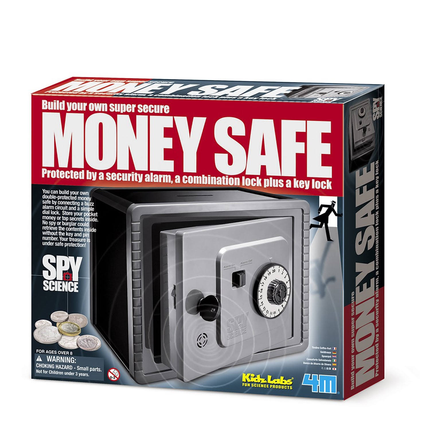 4M Spy Science Alarmed Safe Money Bank