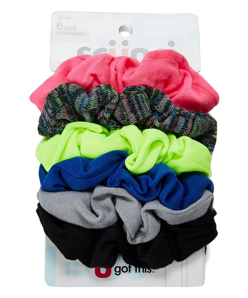 scünci Women's Hair Tie gray & Lime Twist Scrunchie Set One-Size
