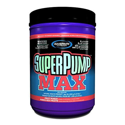 Gaspari Nutrition Super Pump Max Supplement - Fruit Punch, 1.41lb
