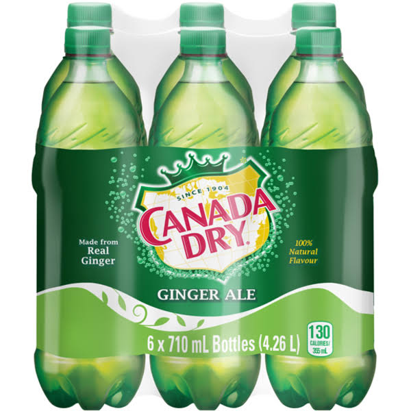 Canada Dry Ginger Ale 710 Ml Bottles, 6 Pack