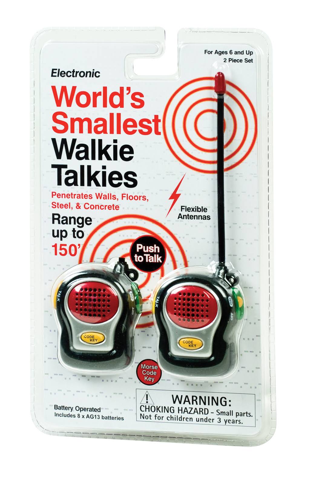 Electronic World's Smallest Walkie Talkies - Pack of 2