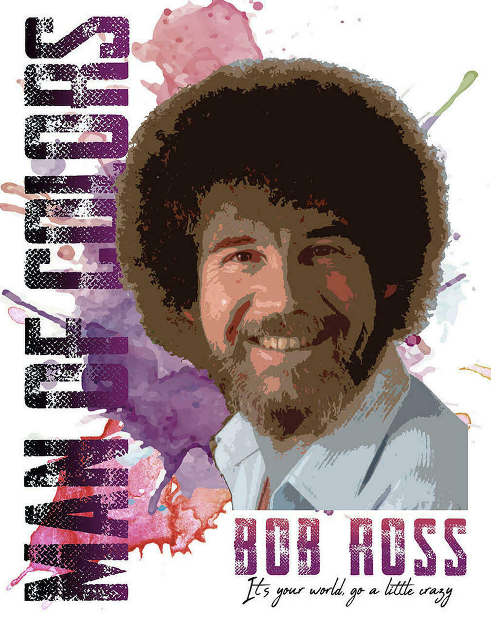 New Bob Ross Man of Colors Decorative Metal Tin Sign Made in The USA