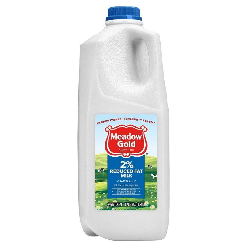 Meadow Gold Milk, 2% Reduced Fat - half gal (1.89 l)