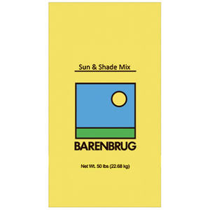 Barenbrug 98650 Grass Seed Sun & Shade Mix 50-Lbs. Covers 20 000 Sq. Ft.