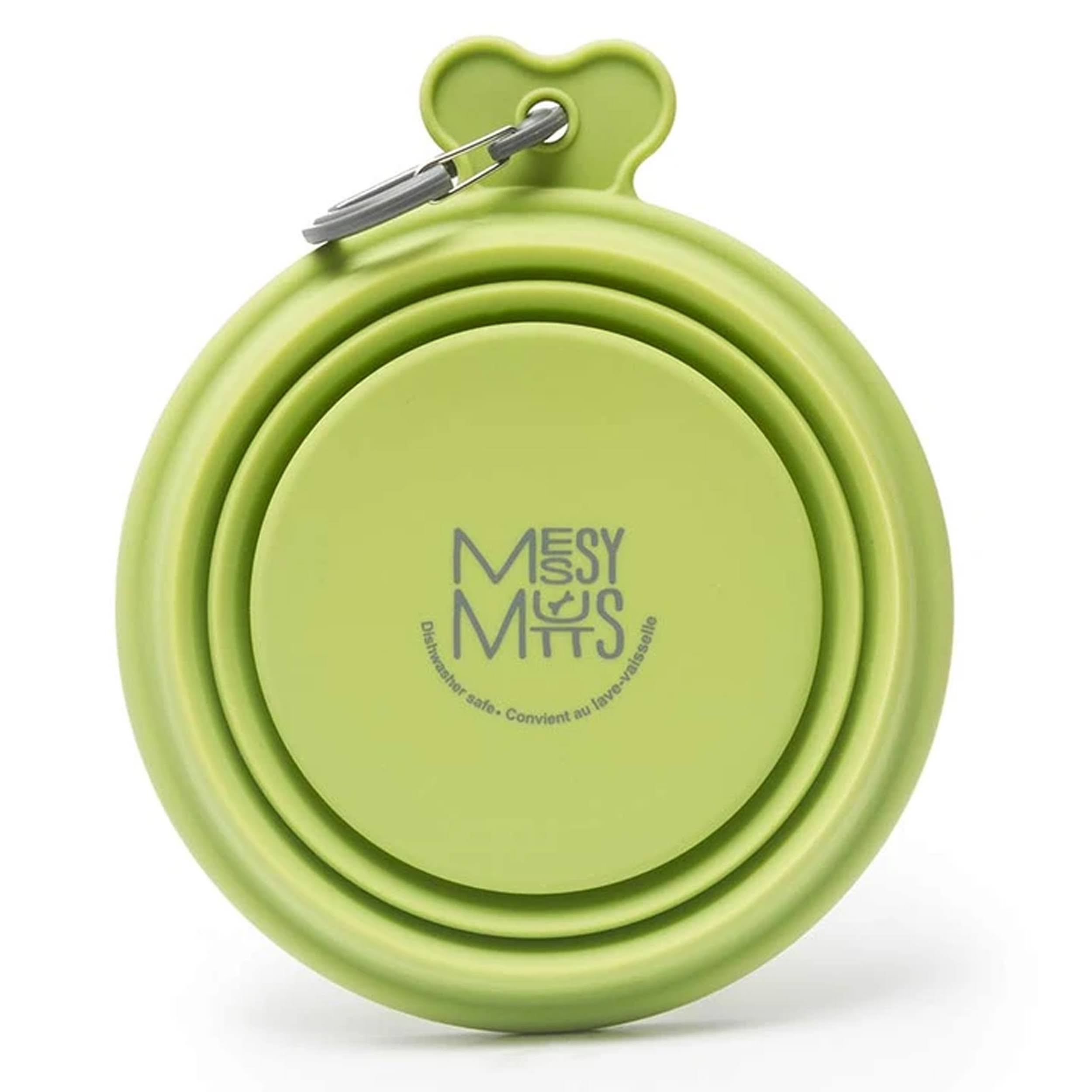 Messy Mutts Silicone Collapsible Bowl Green Small