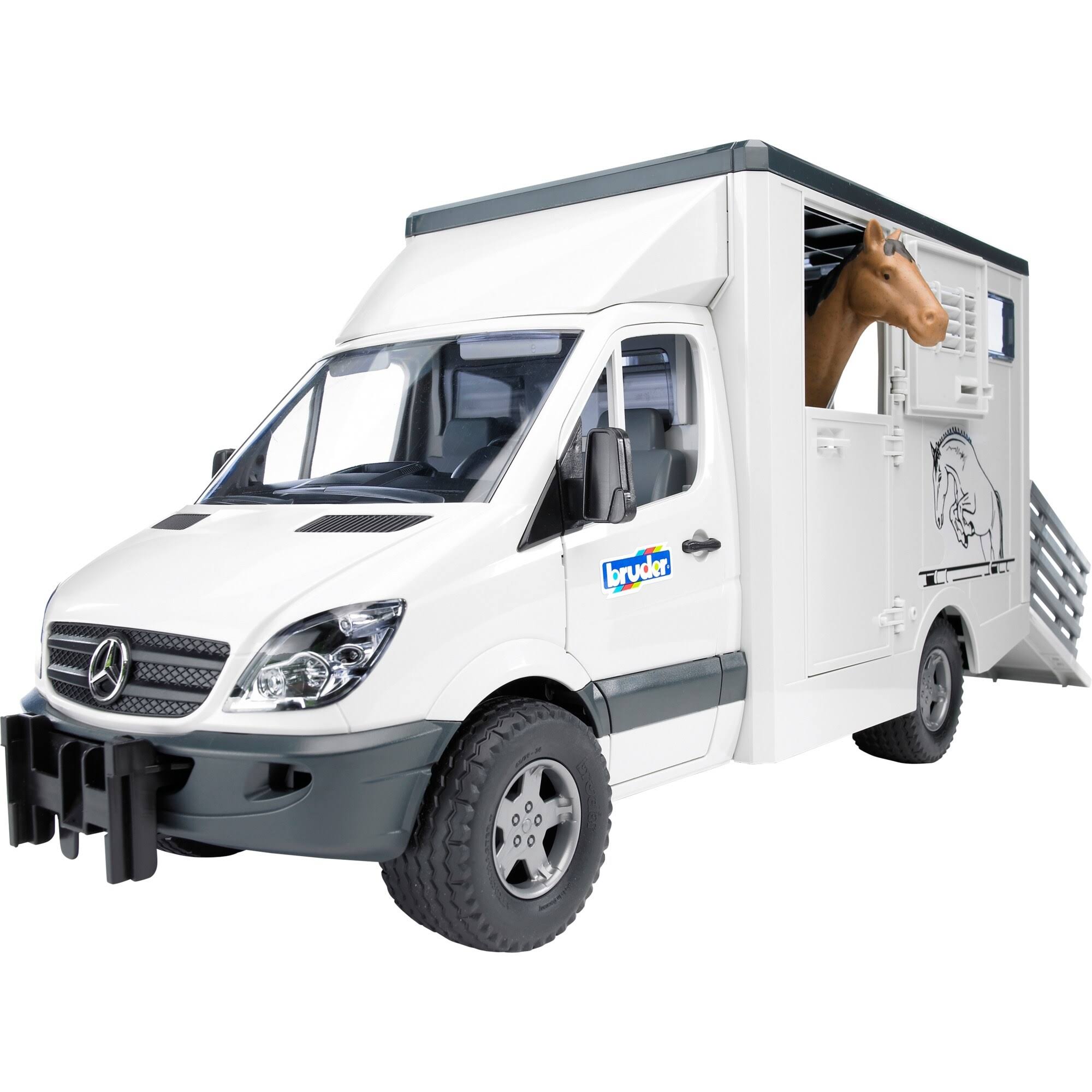 Bruder MB Sprinter Animal Transporter + Horse Playset