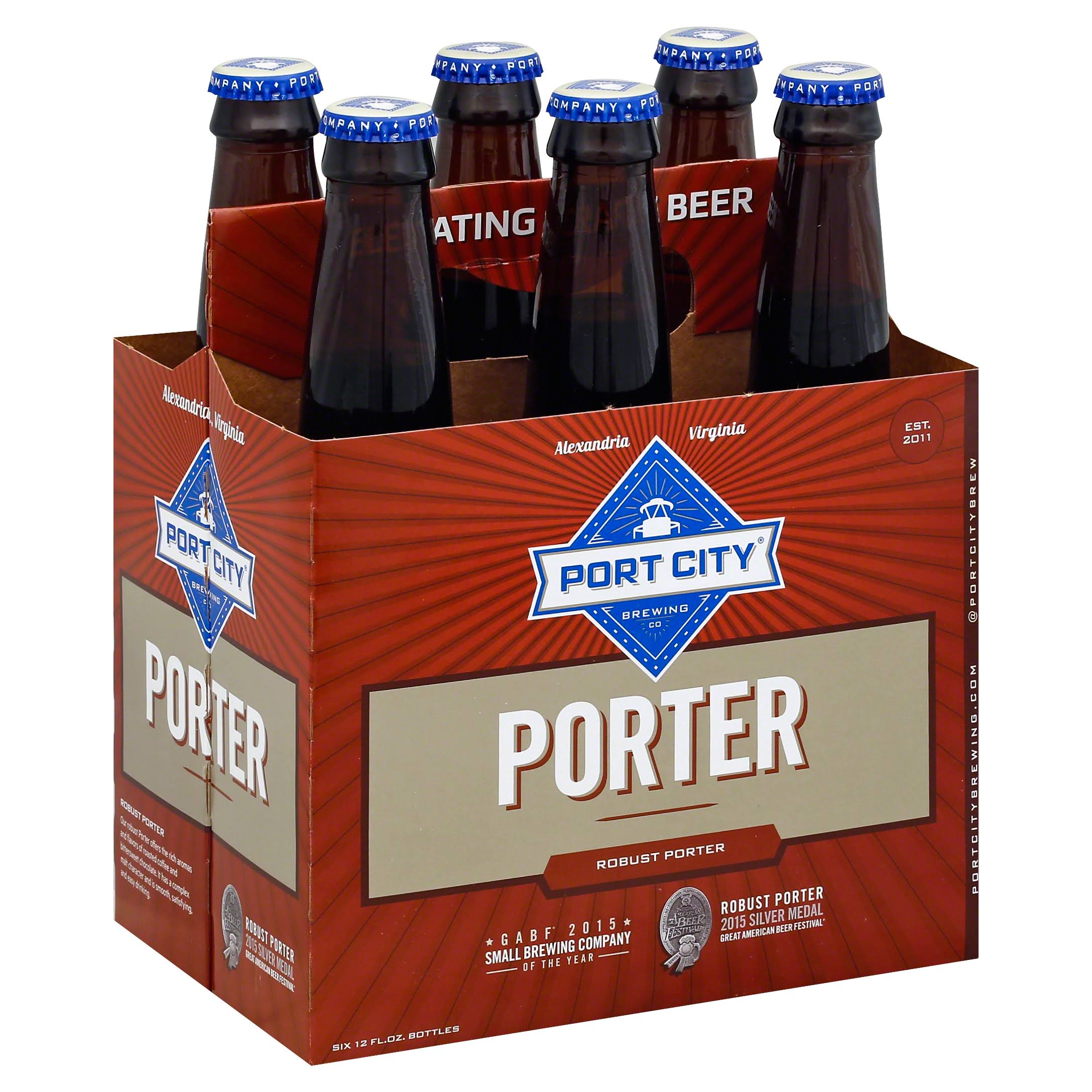 Port City Beer, Porter, Robust - 6 pack, 12 fl oz bottles