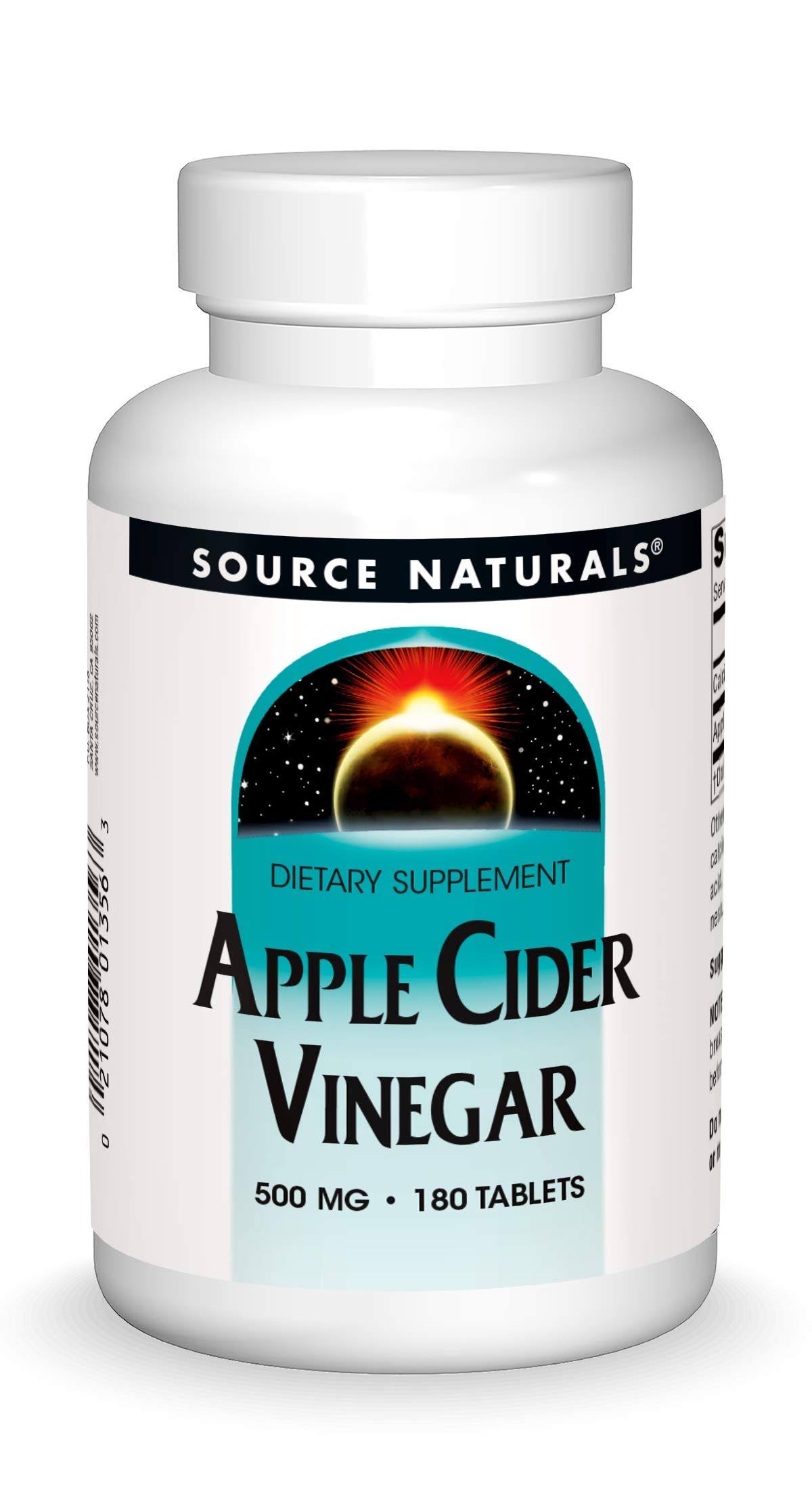Source Naturals Apple Cider Vinegar Supplement - 500mg, 180 Tablets