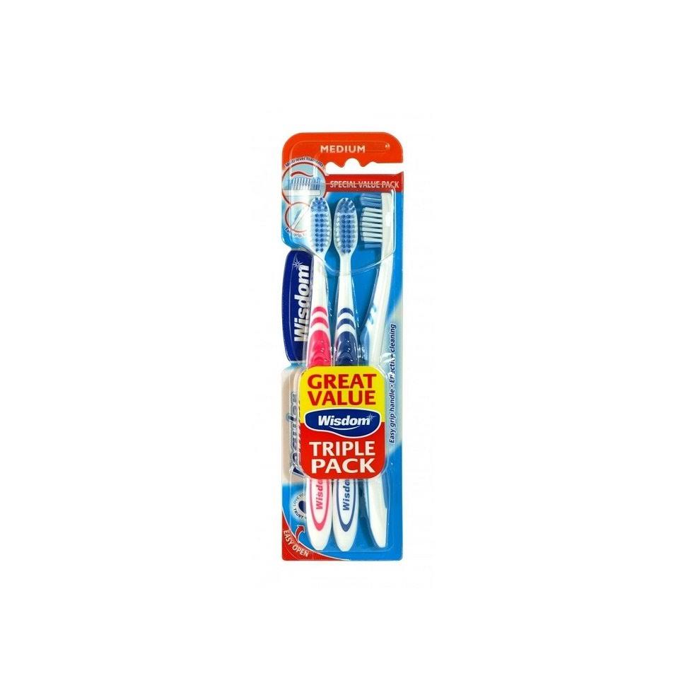 Wisdom Toothbrush - Medium, Triple Pack