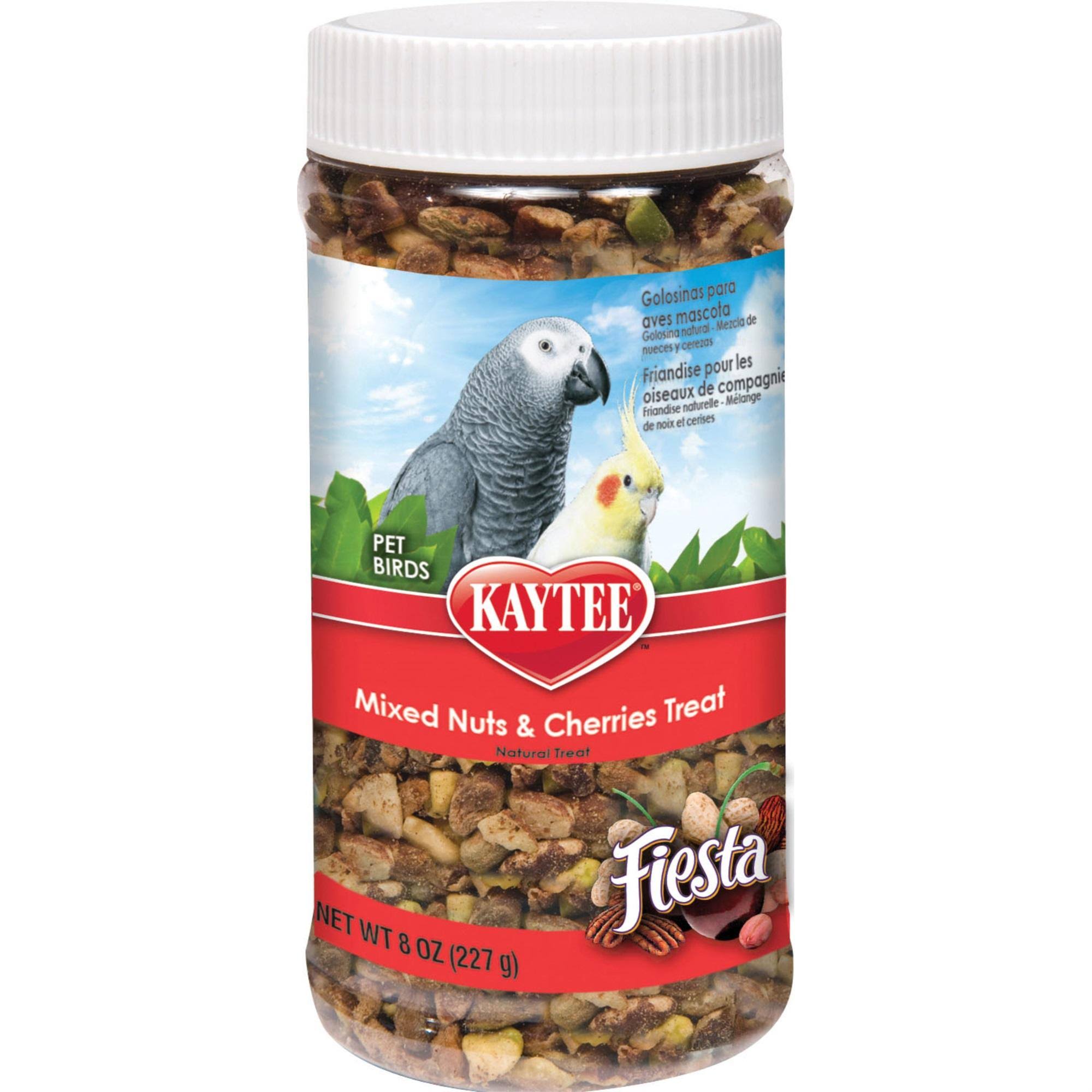 Kaytee Fiesta Jar For Pets - Mixed Nuts $ Cherries, 8oz