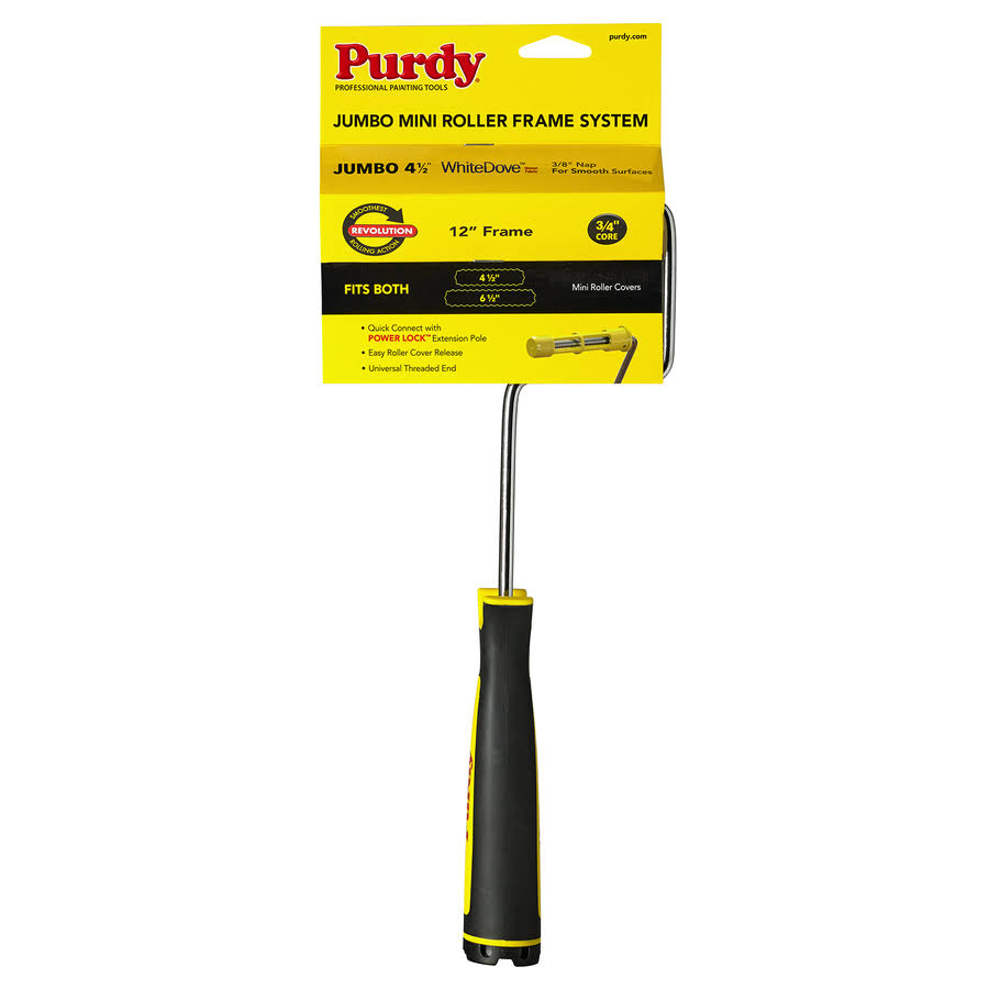 Purdy Corporation Jumbo Mini Roller System, 12-In. Handle, 4.5-In. Roller Cover -14A784014
