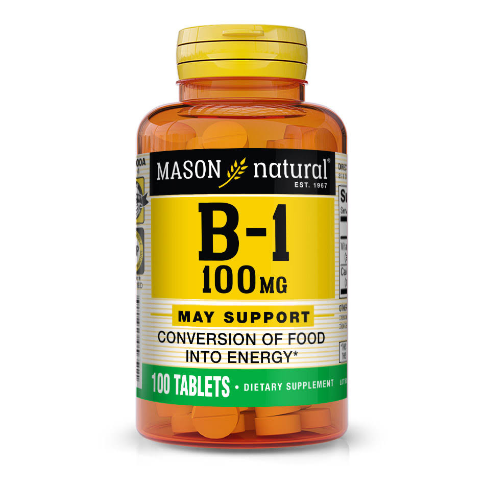 Mason Natural Vitamin B-1 Supplement - 100 Tablets, 100mg