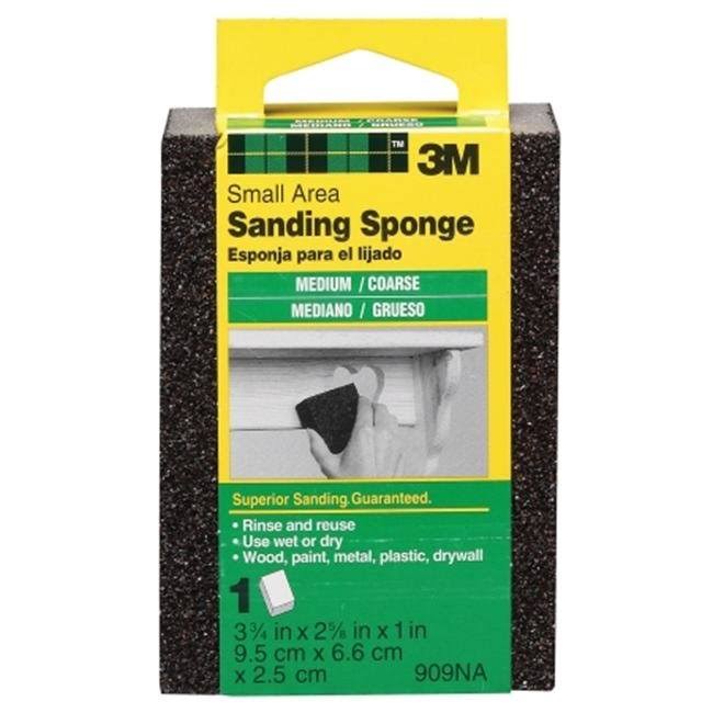 3M Sanding Sponge - Medium Coarse, 3.75" x 2.625" x 1"