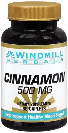 Cinnamon Capsules 500 MG Windmill - 60 EA Pack of 4