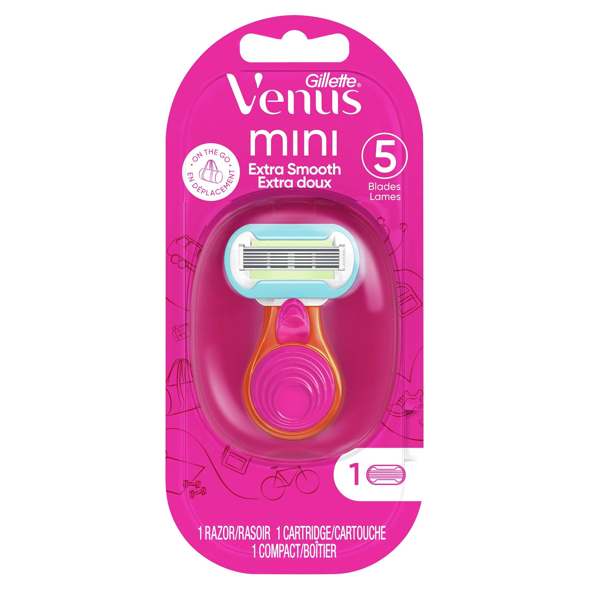 Gillette Venus Women's Snap with Embrace Cosmo Pink Razor - 5 Blades