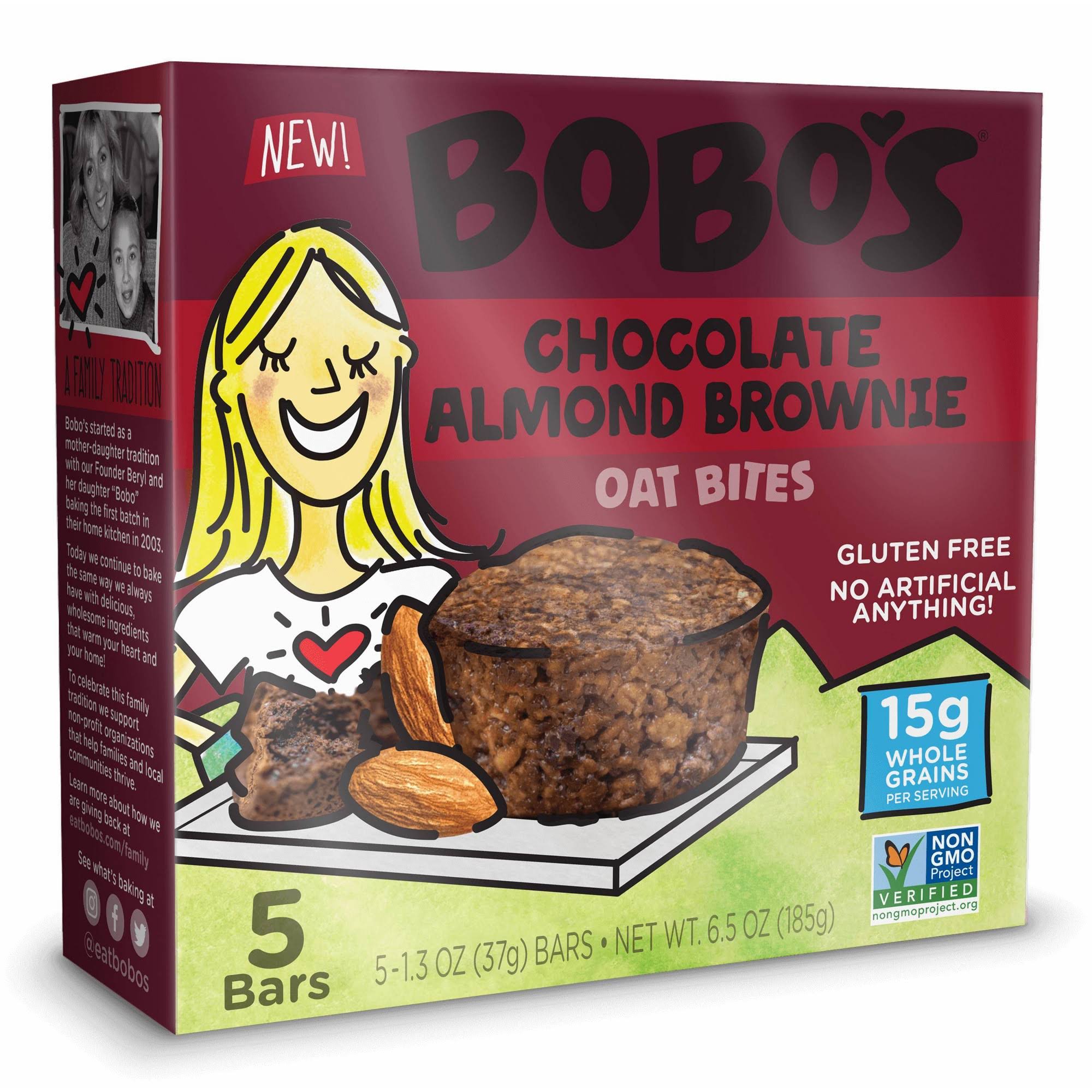 Bobo's Oat Bites, Chocolate Almond Brownie - 5 pack, 1.3 oz bars