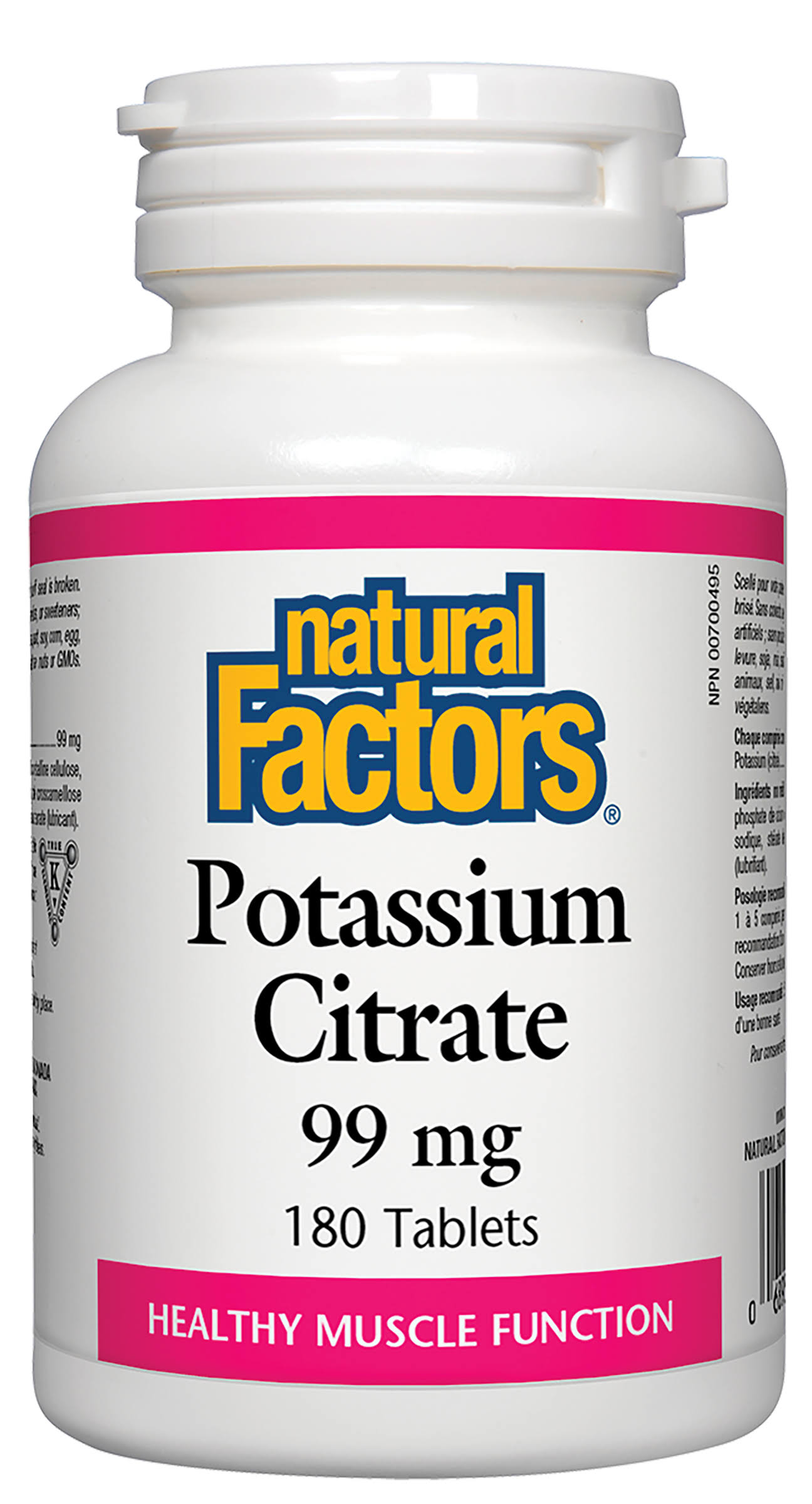Natural Factors Potassium Citrate Supplement - 99mg, 180ct