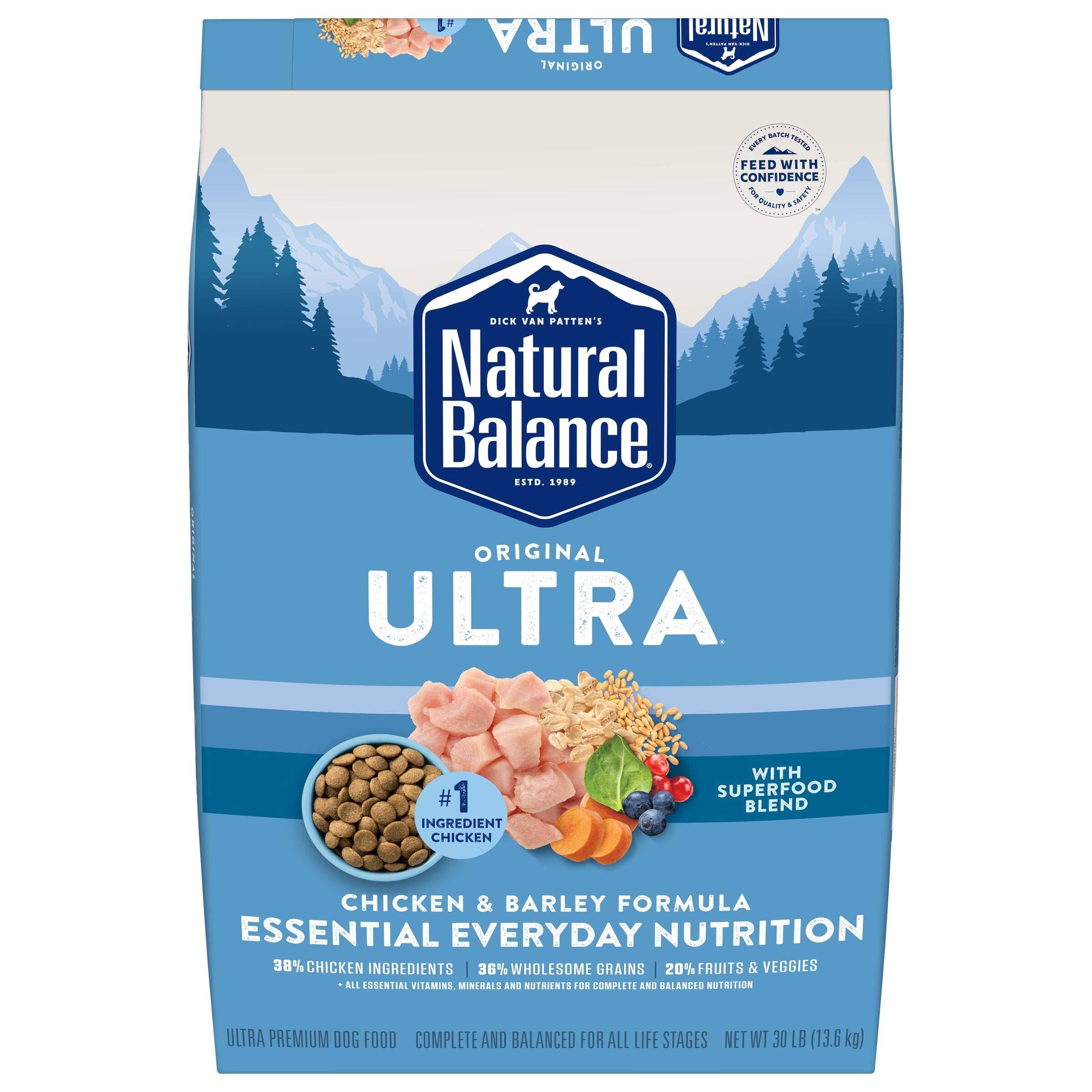 Natural Balance Original Ultra Chicken & Barley Formula Dry Dog Food, 30-lb Bag