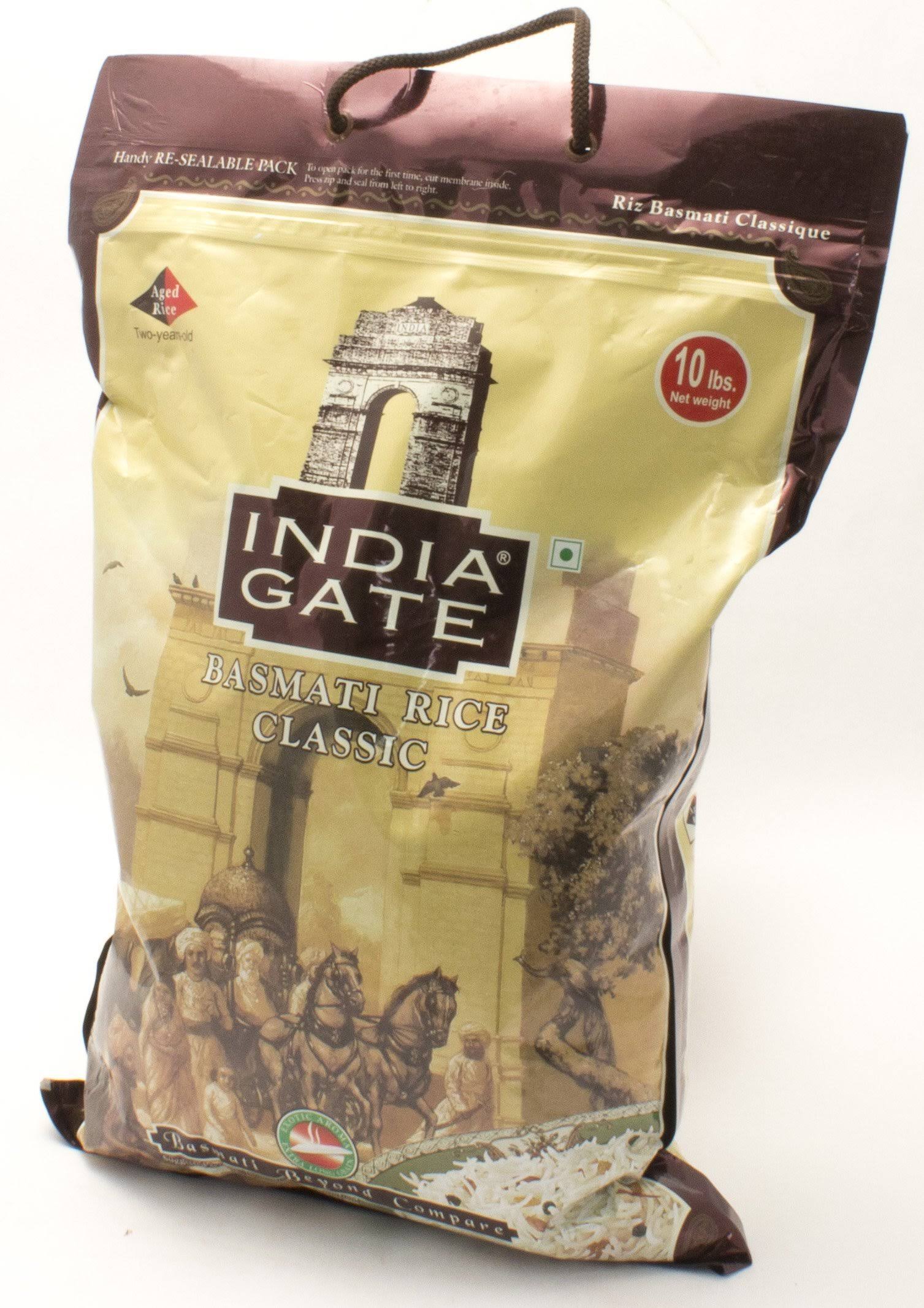 India Gate Basmati Rice - Classic, 10lbs, White