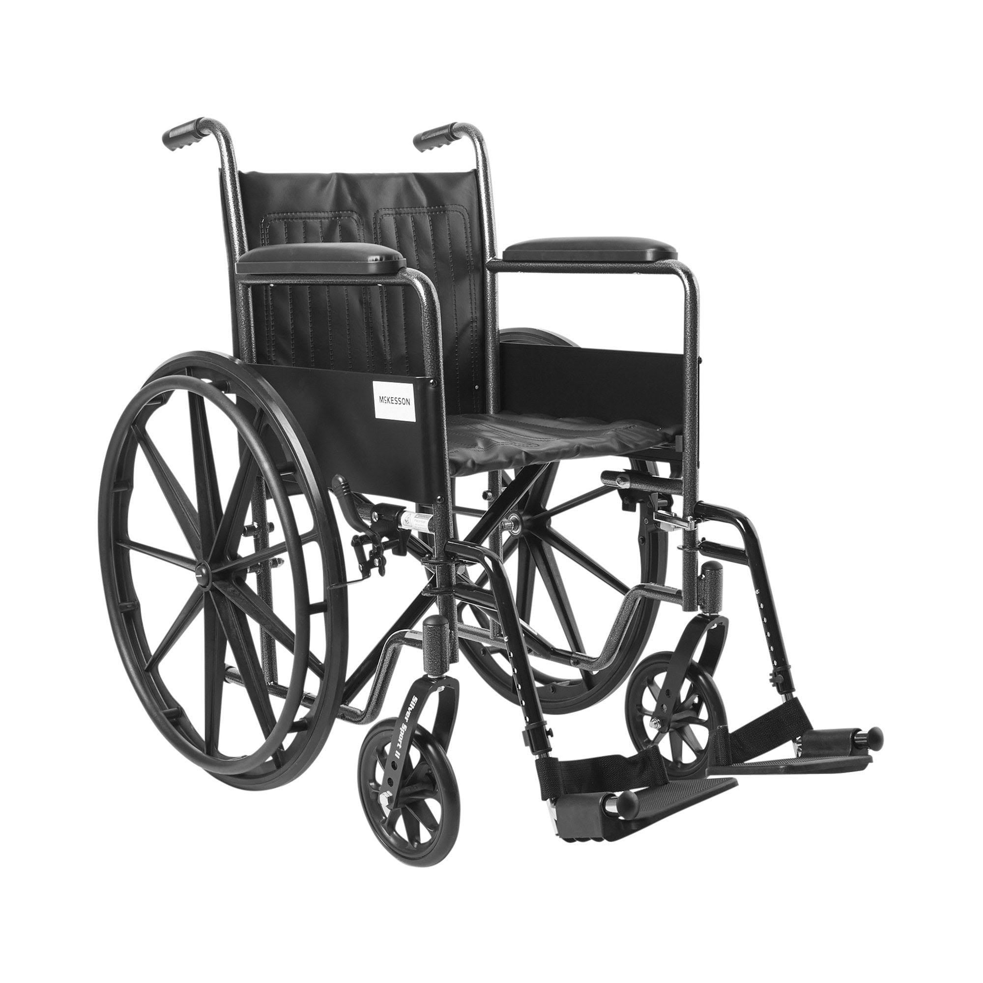 McKesson Drive Wheelchair - Standard Fixed Arms, Black