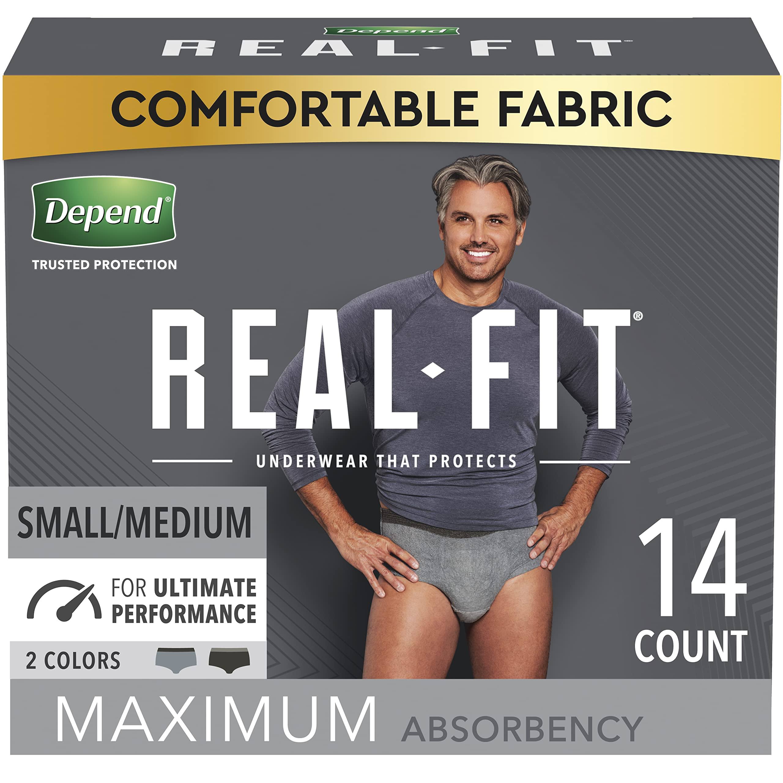 Depend Real Fit Incontinence Underwear - Silver, 12ct