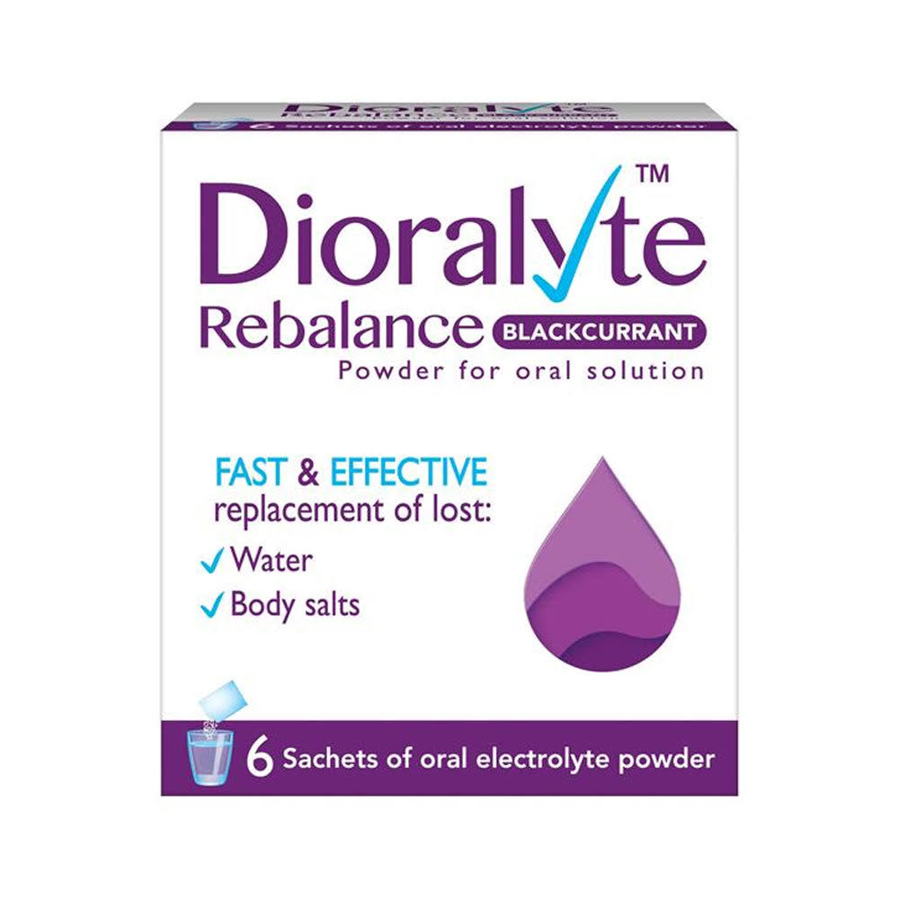 Dioralyte Rebalance Blackcurrant Powder for Oral Solution (Pack of 6)