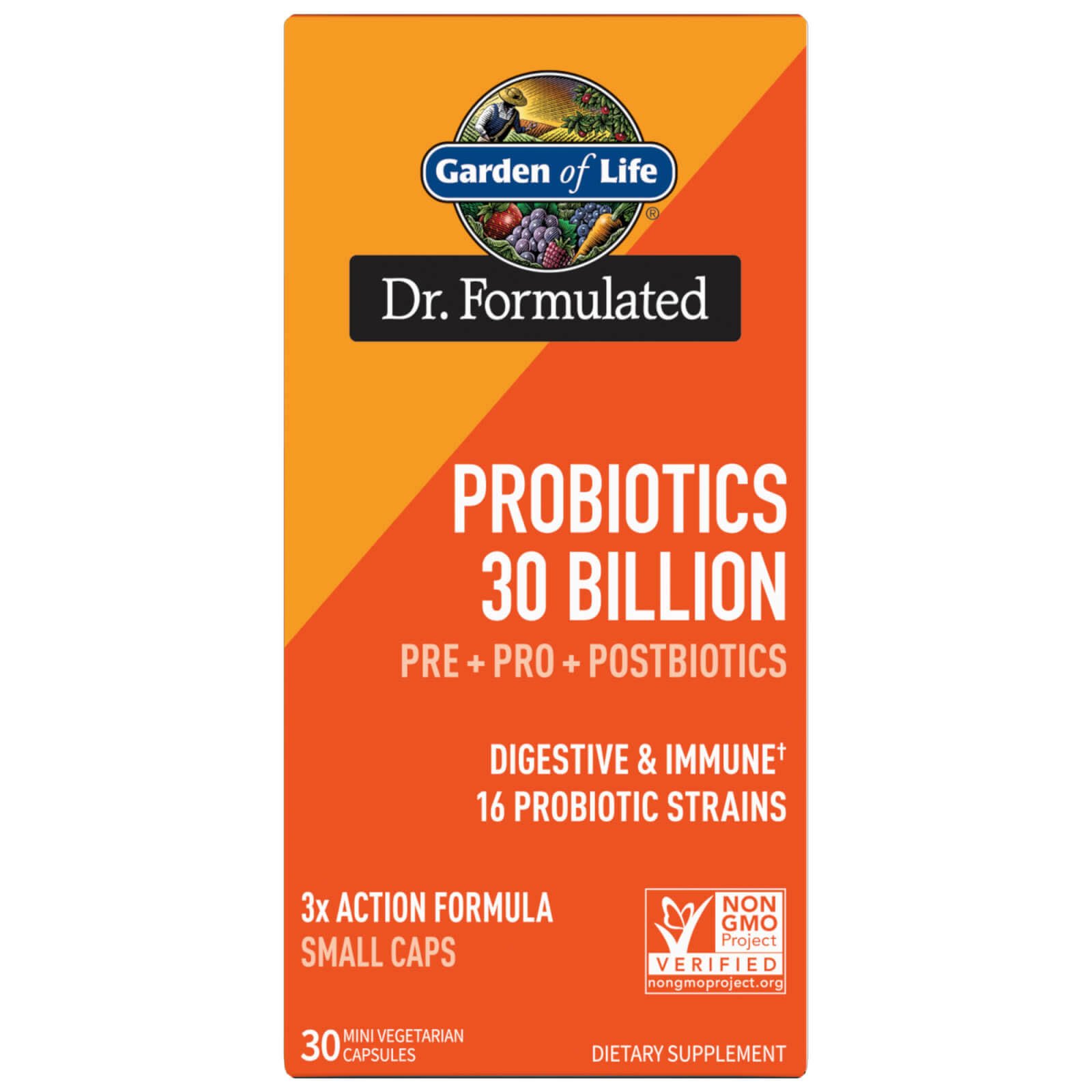 Garden Of Life Dr. Formulated Probiotic Strains, 30 Billion, Mini Vegetarian Capsules - 30 capsules