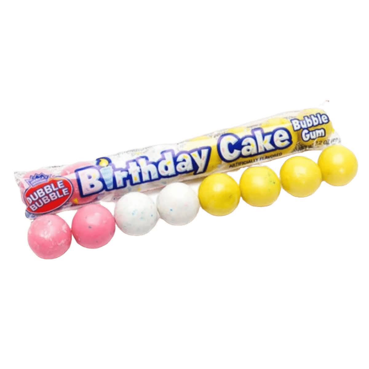 Dubble Bubble Birthday Cake Bubble Gum 62g - 8 Ball Pack
