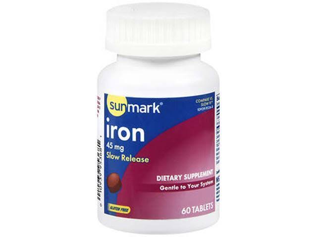 Sunmark Slow Release Iron Tablets 60 Tabs 45 MG
