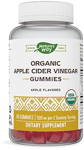 Natures Way Organic Apple Cider Vinegar Gummies, 500mg Organic Apple C