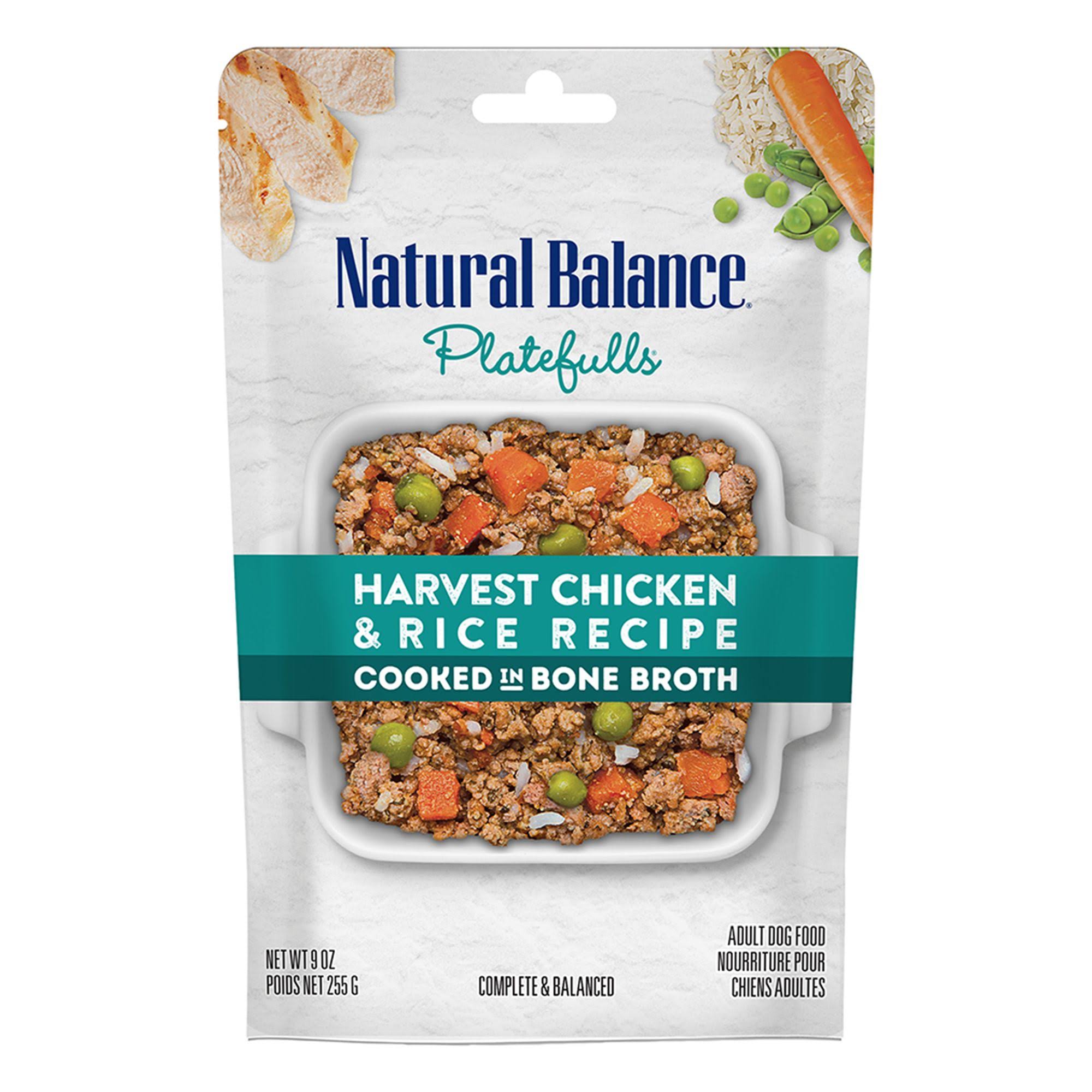 Natural Balance Platefulls Harvest Chicken & Rice Recipe Wet Dog Food, 9 Ounces