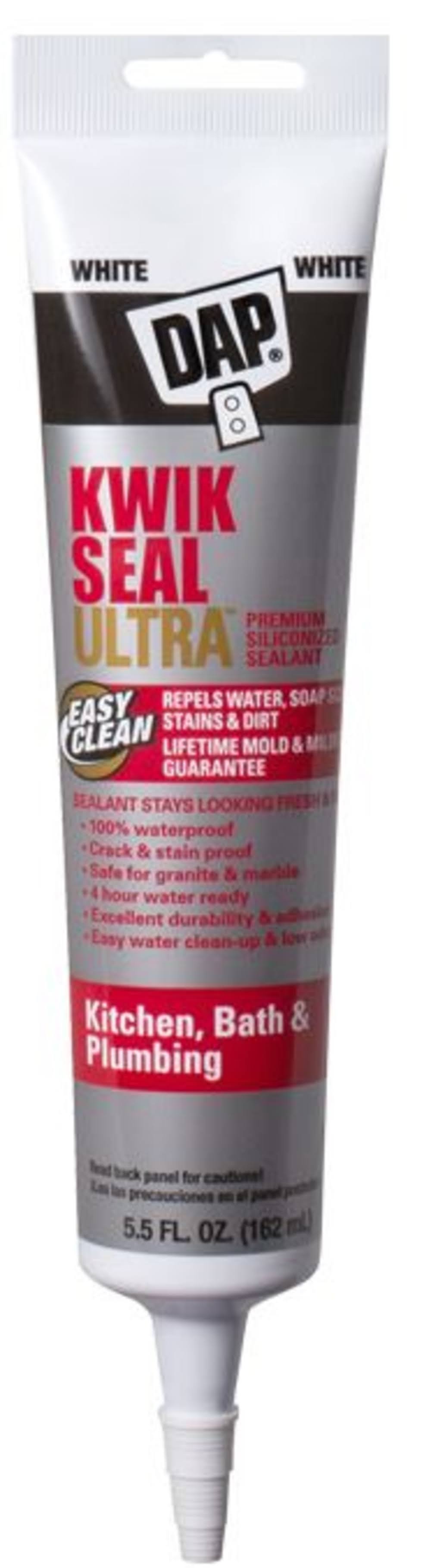 DAP Kwik Seal Ultra Premium Kitchen & Bath Sealant - Clear, 5.5oz