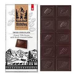 Milk Boy Swiss Chocolate - Coffee with 72% Cocoa 100g