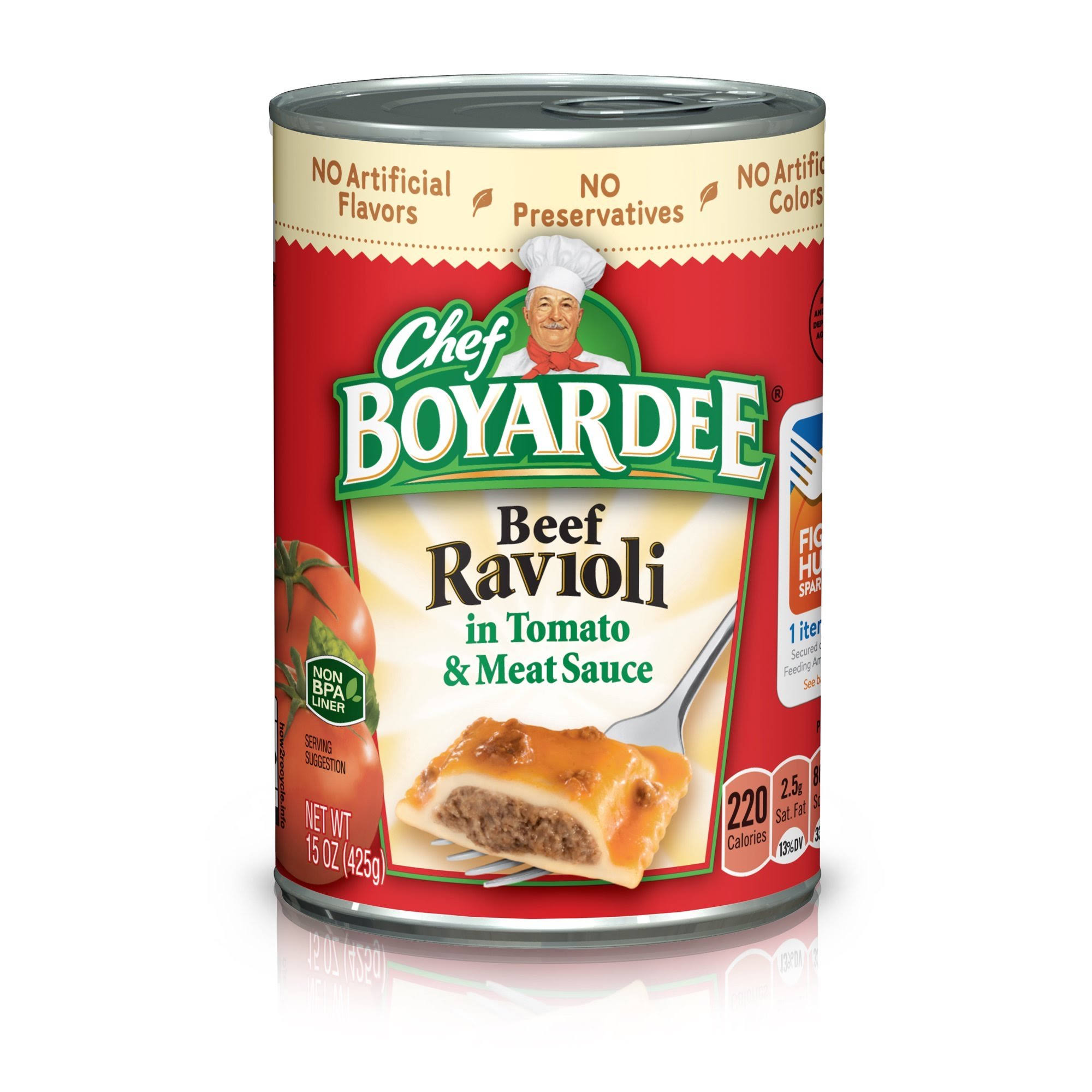 Chef Boyardee Sauce - Beef Ravioli in Tomato & Meat, 15oz