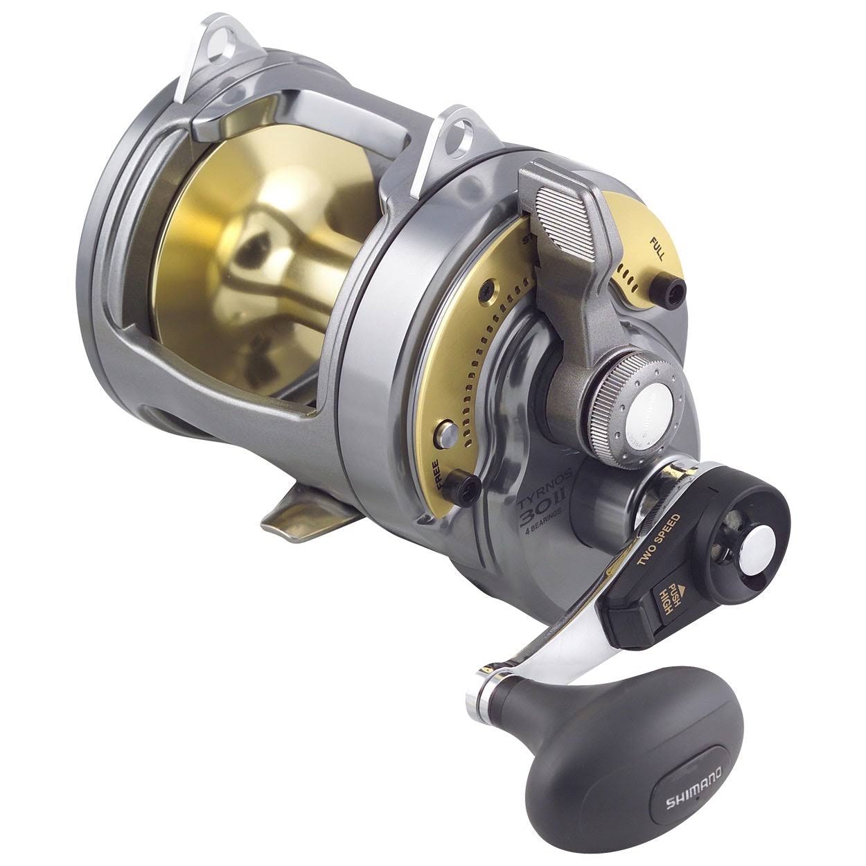 Shimano Tyrnos 30 II TYR30II Conventional Reel - Silver/Gold, 2 Speed