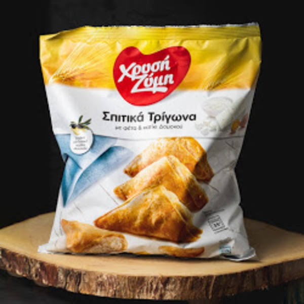 Xrysi Zymi Chrysi Zimi Golden Dough Homemade Triangles with Feta & Katiki Domokou - 750 Grams - Greek Food Emporium - Delivered by Mercato