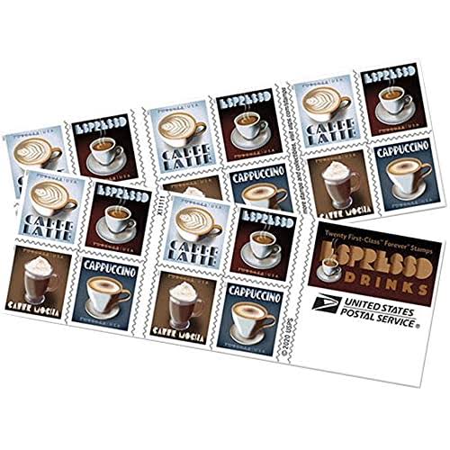 Espresso Drinks US Postage Stamps - Booklet Of 20