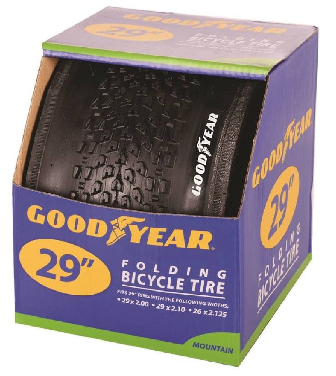 Kent 91065 Folding Mountain Bike Tire, 29 in Wheel, Black, for 29 x 2 to 2-1/8 in Rim 2 Pack