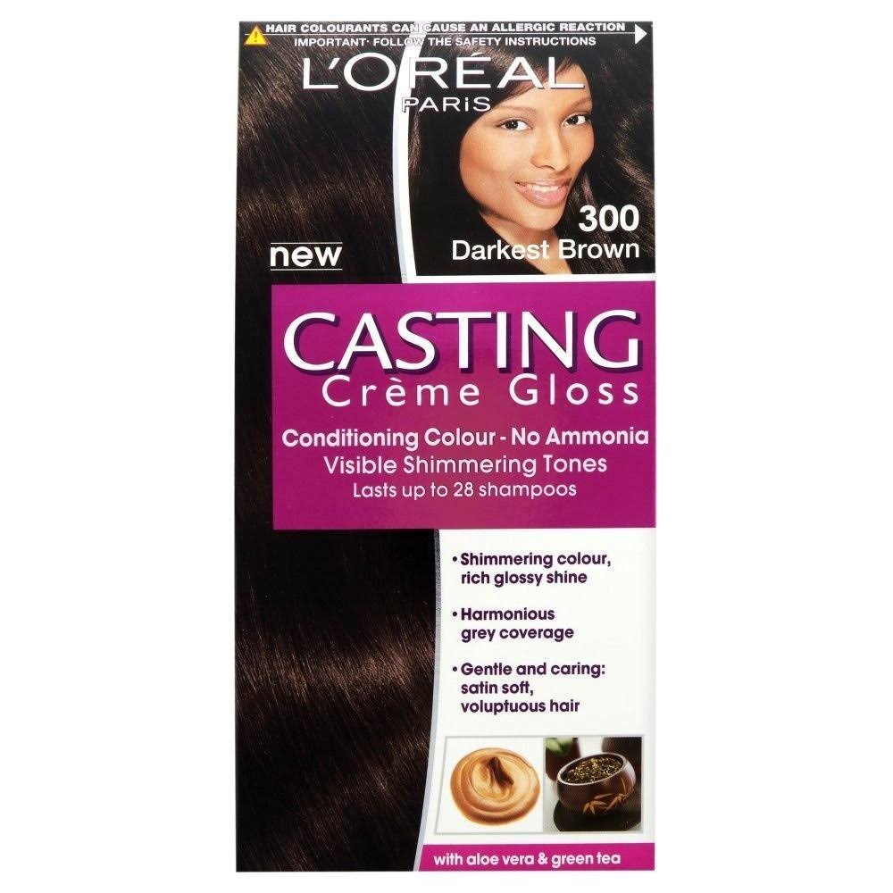 L'Oreal Casting Creme Gloss Semi Permanent Hair Dye - 300 Darkest Brown