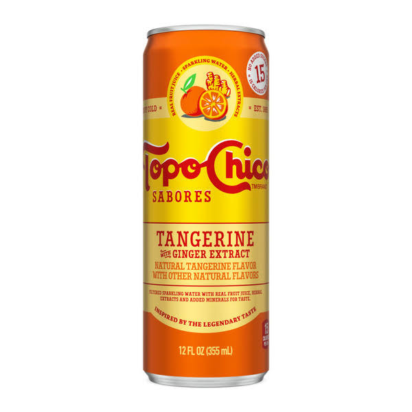 Topo Chico Sabores Tangerine Ginger Sparkling Water - 12 Fluid Ounces - East Side Grocery - Delivered by Mercato