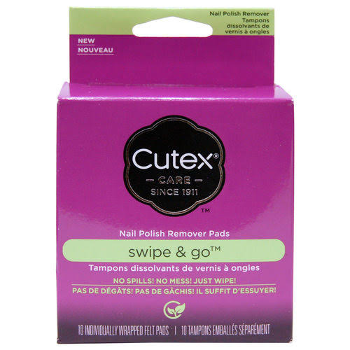 Cutex Swipe & Go Nail Polish Remover Pads - x10
