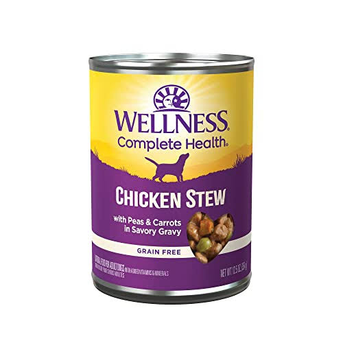 Wellness Natural Grain Free Wet Canned Dog Food - Chicken Stew, 13.2oz, 12 Pack