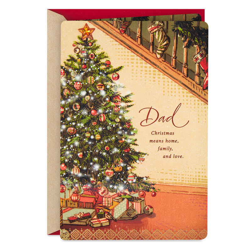 Hallmark Christmas Card, Home, Family, Love Christmas Card for Dad