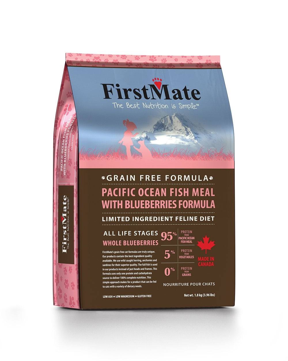 FirstMate Cat Food - Pacific Ocean Fish Meal With Blueberries Formula