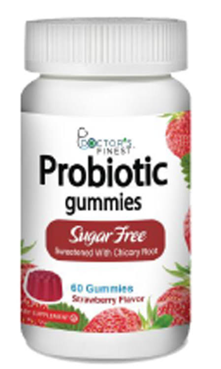 Doctors Finest Probiotic Gummies Sugar Free - Strawberry Flavor - 60 Gummies
