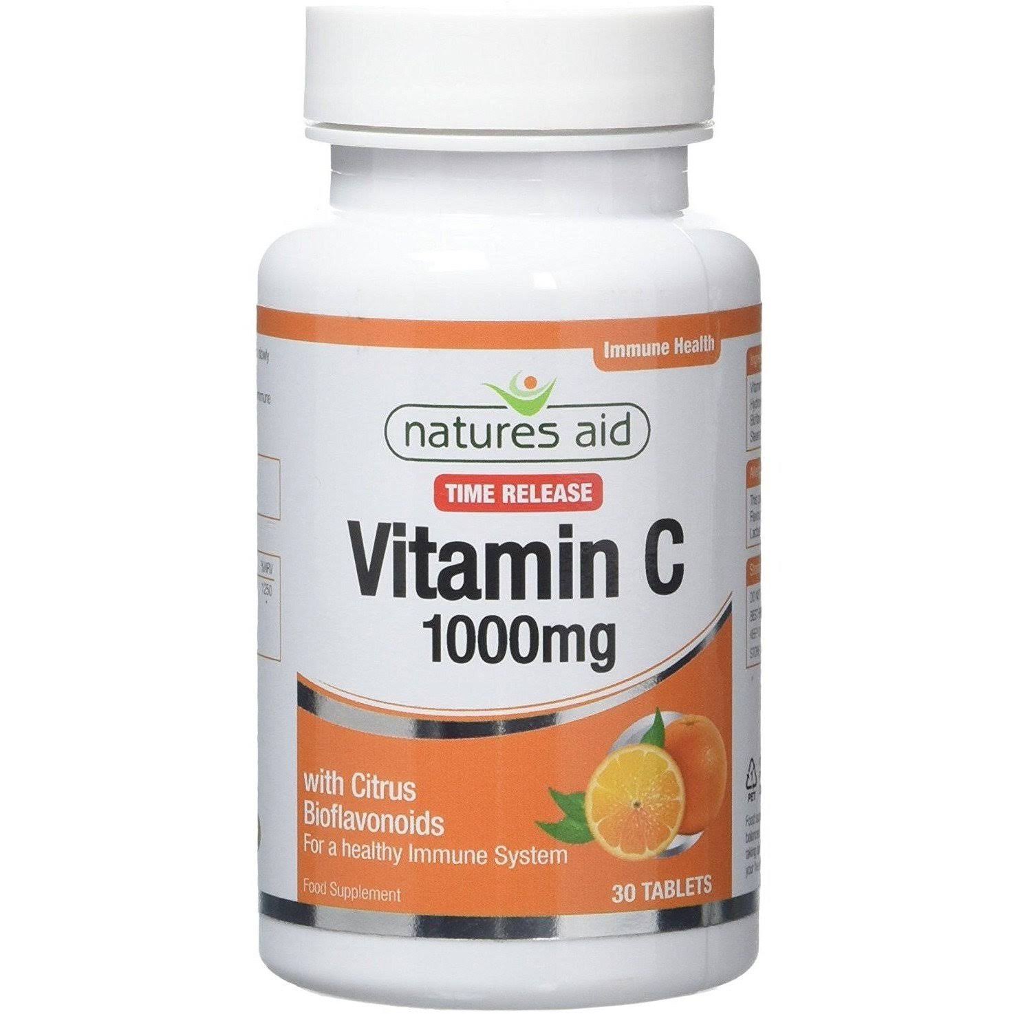 Natures Aid Time Release Vitamin C - 1000mg, 30 Tablets