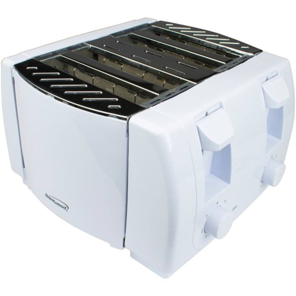 Brentwood Appliances TS 265 Cool Touch 4 Slice Toaster White