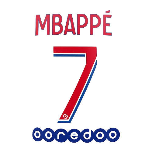 Uni Sport PSG 2020/21 Away Mbappe #7 Jersey Name Set